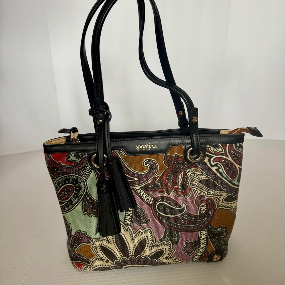 Spartina 449 Paisley Tote in Black and Multicolor